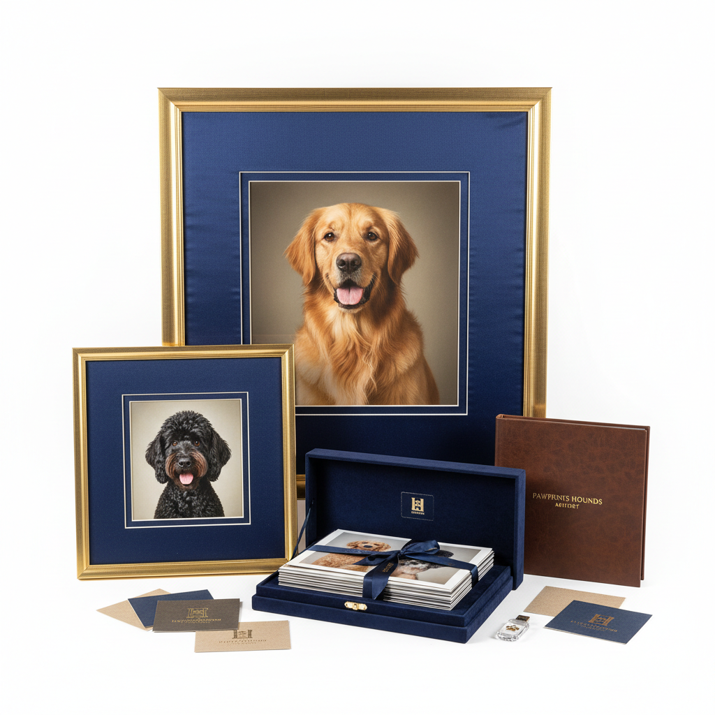 Custom Dog Portrait Package - Luxury Framed Artwork Collection