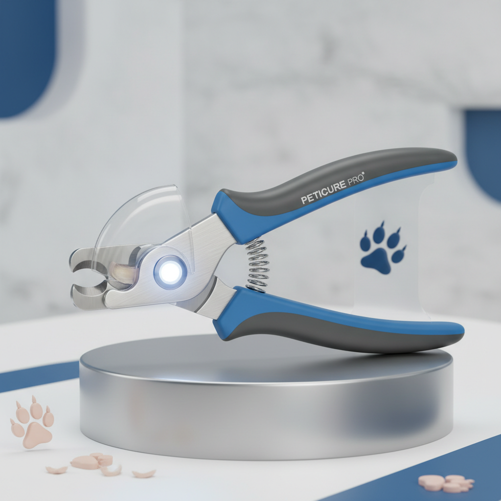 Professional Dog Nail Clippers with LED Light & Safety Guard
